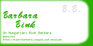 barbara bink business card